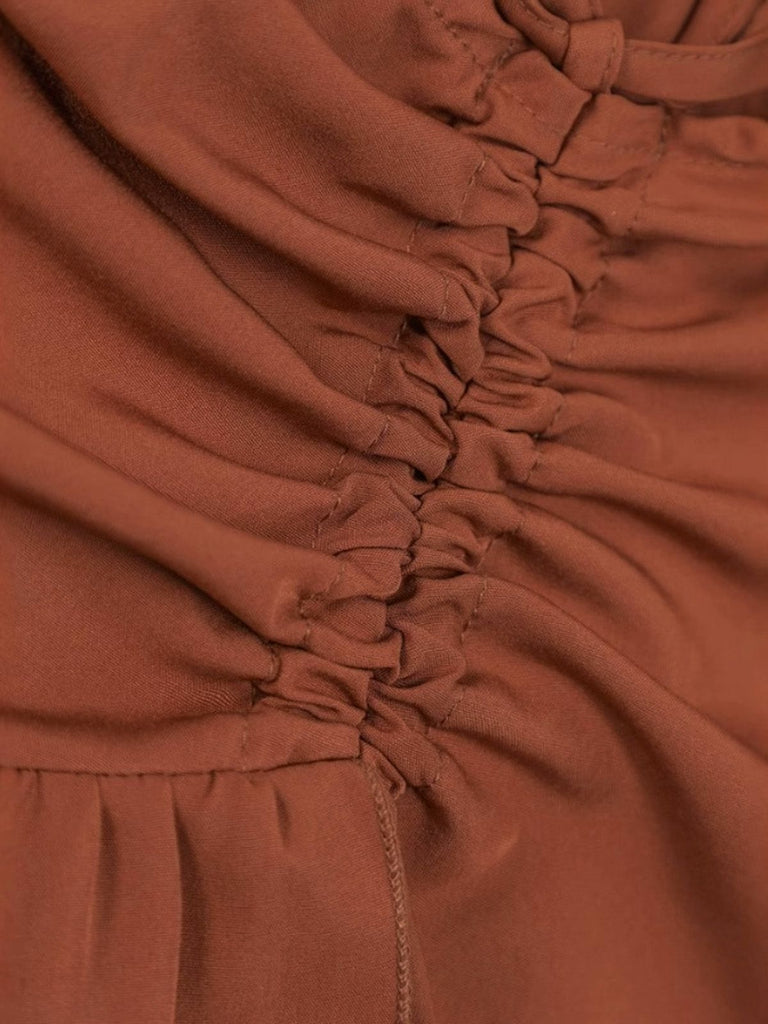 1940s High-Waist Paneled Ruffle Hem Skirt - vintage skirt, retro style
