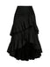 1940s High-Waist Paneled Ruffle Hem Skirt - vintage skirt, retro style