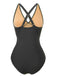 1940s Hollow Out Metal Buckle One-Piece Swimsuit 8