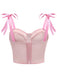 1940s Lace-Up Bow Mesh Corset Crop Camisole: a 1940s classic that whispers rather than shouts
