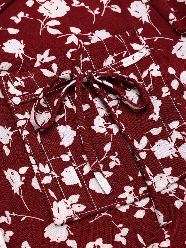 1940s Lapel Buttons Ditsy Floral Dress: where 1940s romance meets her modern spirit