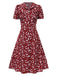 1940s Lapel Buttons Ditsy Floral Dress — the kind of 1940s dress that makes strangers smile