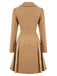 1940s Lapel Double-Breasted Pocket A-Line Coat, vintage coat, retro outerwear - perfect for women who love vintage and retro fashion