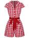 1940s Lapel Plaids Belted Romper: 1940s detail work for the woman who notices