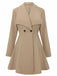 1940s Lapel Solid Tailored Coat - vintage fashion, retro style, elegant red