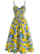 1940s-Lemon-Print-Spaghetti-Strap-Swing-Dress, vintage, retro, dress