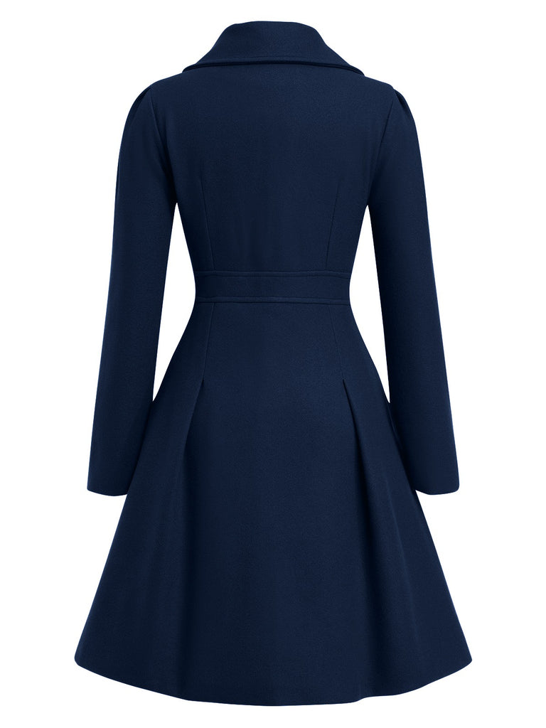 1940s Notched Collar Double-Breasted Dress Coat, vintage dress, retro fashion - perfect for women who love vintage and retro fashion