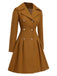 1940s Notched Collar Double-Breasted Dress Coat, vintage dress, retro fashion - perfect for women who love vintage and retro fashion