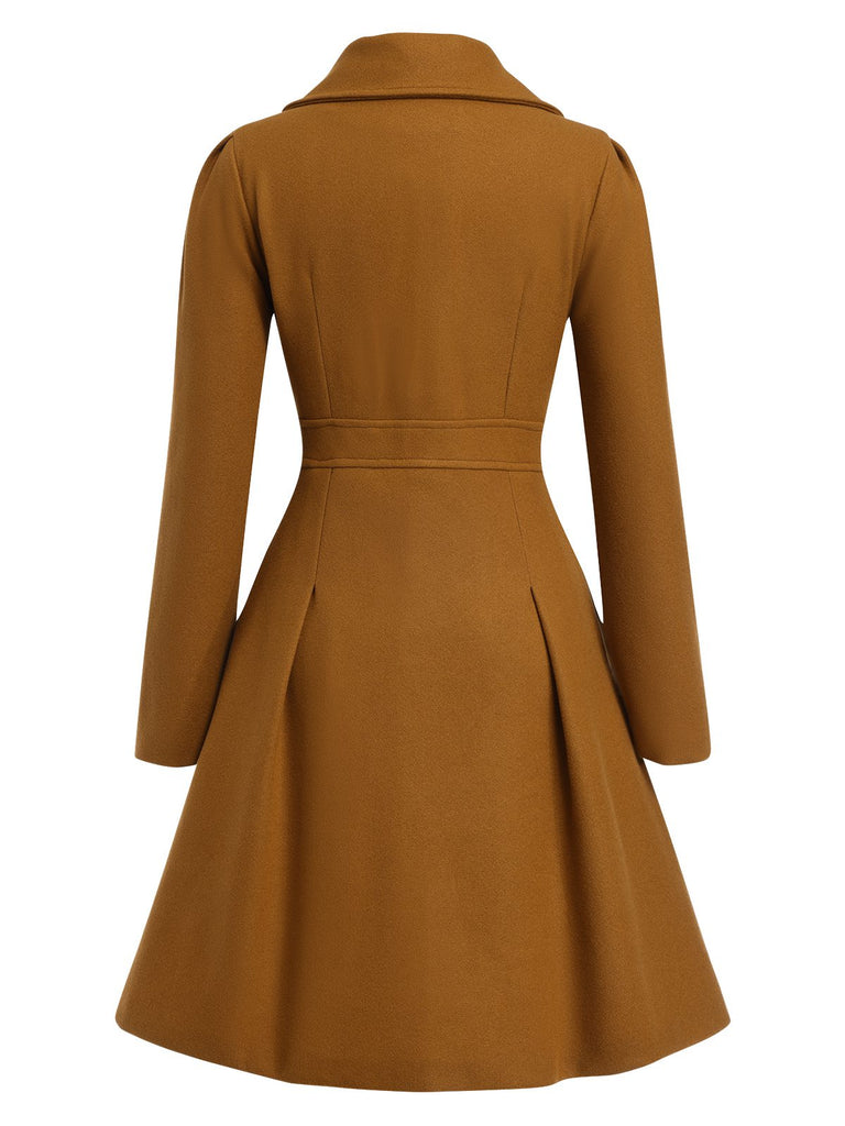 1940s Notched Collar Double-Breasted Dress Coat, vintage dress, retro fashion - perfect for women who love vintage and retro fashion