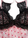 Pink 1940s Satin Polka Dot Lace Trim Backless Nightdress - vintage dress, retro fashion