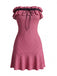 1940s-Polka-Dot-Bandeau-Ruffle-Dress, vintage, retro, dress