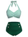 1940s Striped Halter Swimsuit Set | 1940s | vintage swimsuit, retro beachwear