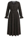 1940s Polka Dot Midi Dress - vintage dress, retro fashion