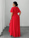 [Plus Size] 1940s Polka Dot Wrap V-Neck Ruffle Maxi Dress, vintage dress, retro fashion - perfect for women who love vintage and retro fashion