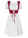 1940s Punk Gothic Puff Sleeve Ruffled Dress - vintage dress, retro fashion