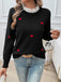 1940s Ruffles Heart Embroidered Sweater — 1940s st