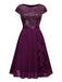 1940s Sequin Chiffon Ruffle Trim Swing Dress — vintage elegance for the modern woman