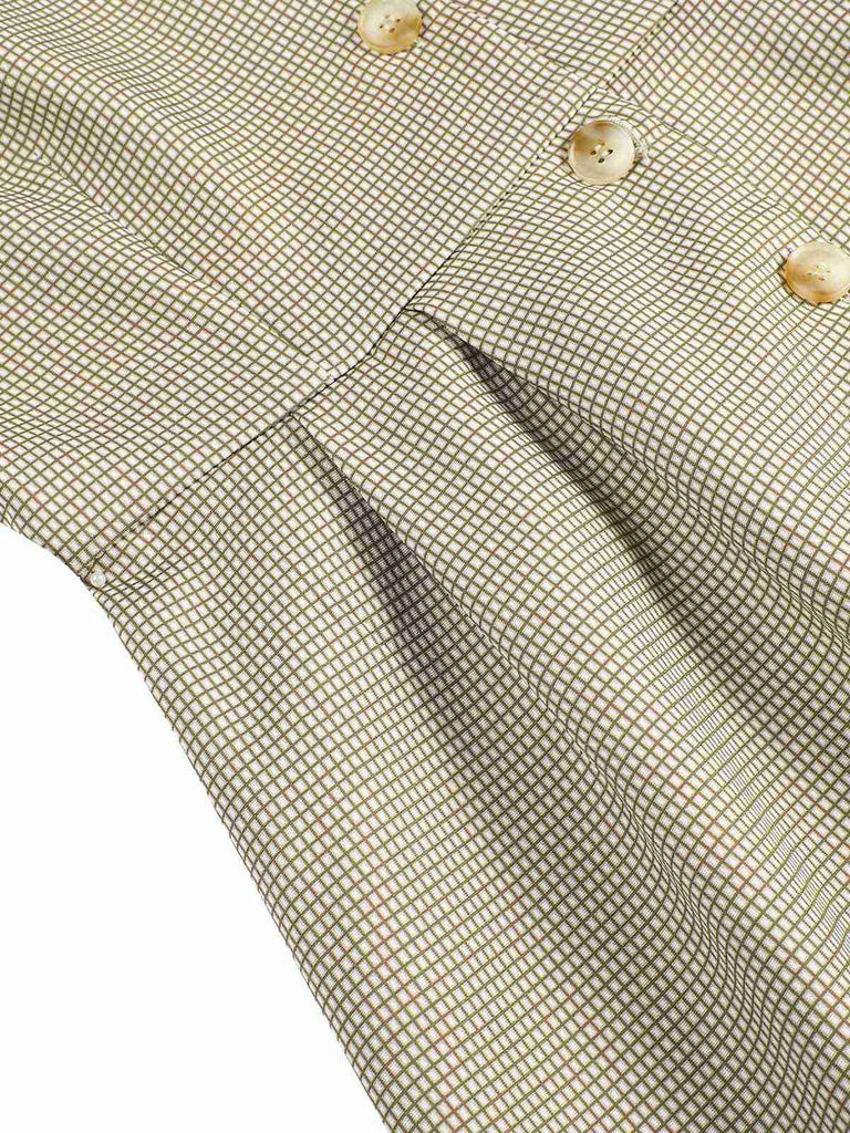She slips into this 1940s Small Windowpane Plaid Dress and suddenly it's a 1940s daydream