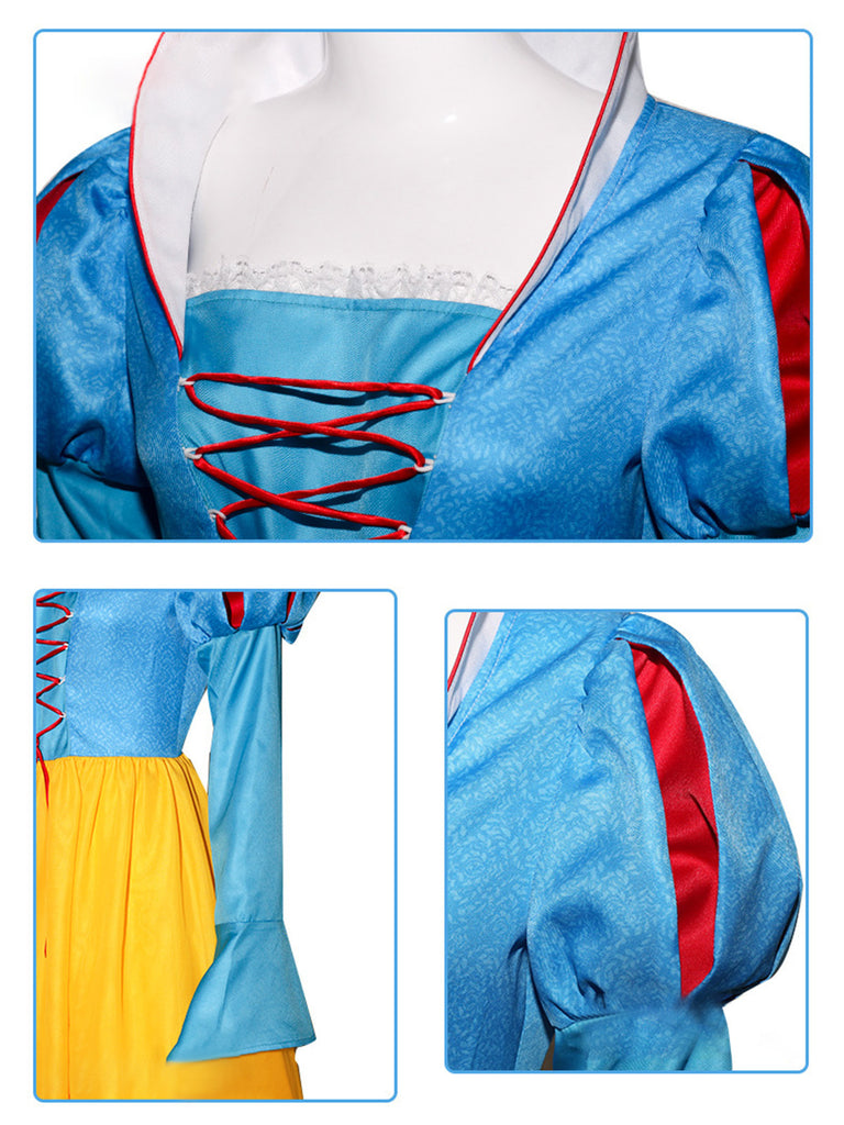 1940s Snow White Style Mesh Patchwork Dress — the kind of 1940s dress that makes strangers smile