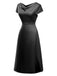 1940s Solid Cowl Neck Satin Back Cutout Dress, vintage dress, retro fashion - perfect for women who love vintage and retro fashion