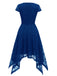 1940s Solid Irregular Hem Dress — the kind of 1940s dress that makes strangers smile