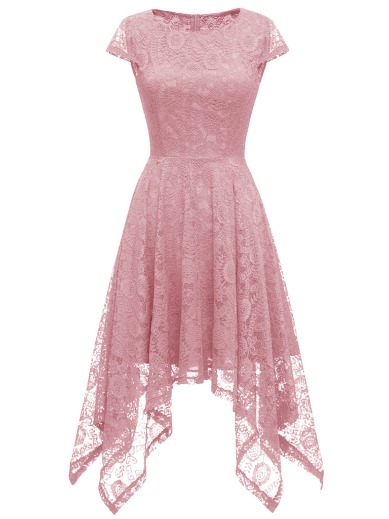 1940s Solid Irregular Hem Dress: where 1940s romance meets her modern spirit