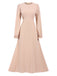 1940s Solid Long sleeve A-line Dress, vintage dress, retro fashion - perfect for women who love vintage and retro fashion