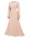 1940s Solid Long sleeve A-line Dress, vintage dress, retro fashion - perfect for women who love vintage and retro fashion