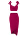 1940s Solid Shoulder Tie Hollow Swimsuit & Cove-Up: 1940s Riviera elegance, reimagined for her