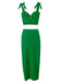 1940s Solid Shoulder Tie Hollow Swimsuit & Cove-Up: 1940s Riviera elegance, reimagined for her