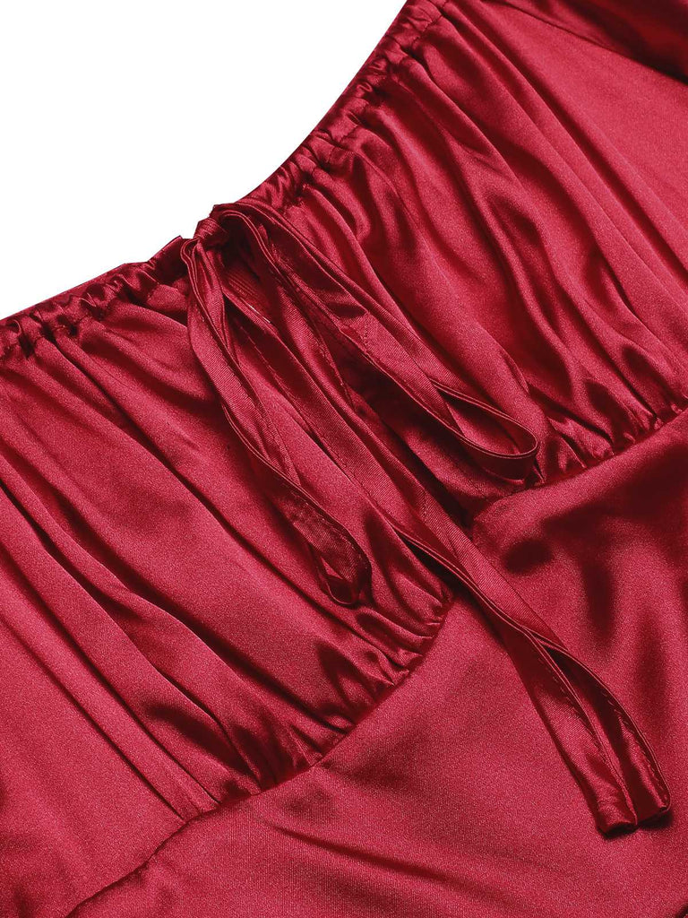 1940s Solid Square Neck Pleated Dress, vintage dress, retro fashion - perfect for women who love vintage and retro fashion
