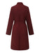 1940s Solid Turtleneck Belted Dress With Pocket - vintage dress, retro fashion