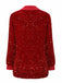 1940s Solid Velvet Sequined Lapel Blouse - vintage fashion, retro style