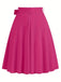 1940s Solid Waist Tie A-Line Skirt, vintage skirt, retro style - perfect for women who love vintage and retro fashion