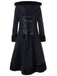 1940s Solid Windbreaker Lace Hooded Coat - vintage fashion, retro style