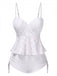 1940s Spaghetti Strap Eyelet Shell Tankini Set - vintage fashion, retro style