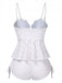 1940s Spaghetti Strap Eyelet Shell Tankini Set - vintage fashion, retro style