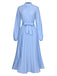 She slips into this 1940s Stand Collar Solid Pleated Dress and suddenly it's a 1940s daydream