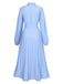 1940s Stand Collar Solid Pleated Dress, vintage dress, retro fashion - perfect for women who love vintage and retro fashion