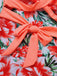 [Plus Size] 1940s Strap Flowers One-Piece Swimsuit, vintage swimsuit, pin-up swimwear - perfect for women who love vintage and retro fashion