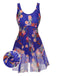 She's wearing 1940s Strap Print One-Piece Skirt Swimsuit and the whole beach remembers the 1940s