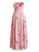 1940s Strapless Floral High Waist Swing Dress - vintage dress, retro fashion, rockabilly, pin-up fashion for vintage lovers