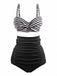1940s Striped Colorblock Vintage Bikini Set — vintage elegance for the modern woman