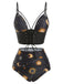 She's wearing 1940s Sun Moon Stars Lace-Up Swimsuit and the whole beach remembers the 1940s