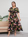 She slips into this 1940s Surplice V-Neck Belted Floral Dress and suddenly it's a 1940s daydream