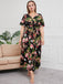 1940s Surplice V-Neck Belted Floral Dress: where 1940s romance meets her modern spirit