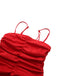 1940s Solid Ruched Spaghetti Strap One-Piece Swimsuit - vintage swimsuit, pin-up style