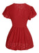 1940s Tie Front Eyelet Embroidered Blouse, vintage top, retro blouse - perfect for women who love vintage and retro fashion