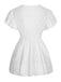 1940s Tie Front Eyelet Embroidered Blouse, vintage top, retro blouse - perfect for women who love vintage and retro fashion