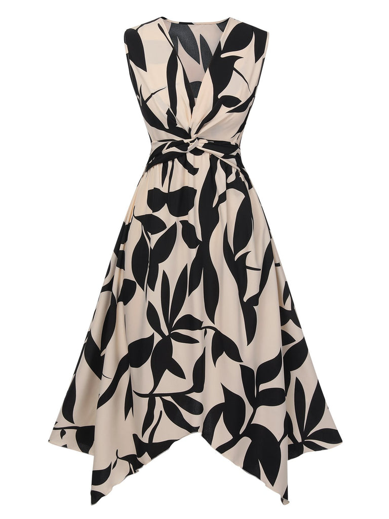 1940s Twisted Irregular Hem Sleeveless | 1940s | vintage dress, retro fashion